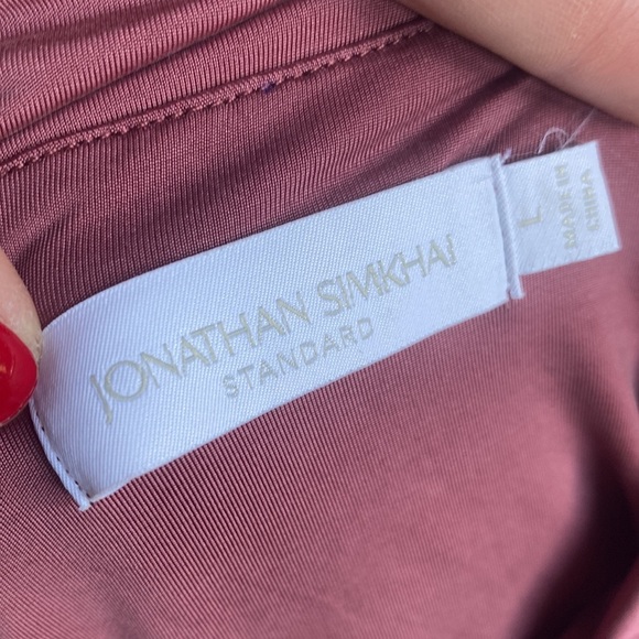 NWOT Jonathan Simkhai Standard Daya Slinky Dress in Plum, size L - Picture 6 of 9